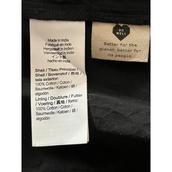 Madewell dress Brooke Midi One-Shoulder Tie Waist Cotton black size 22W - Picture 6 of 7